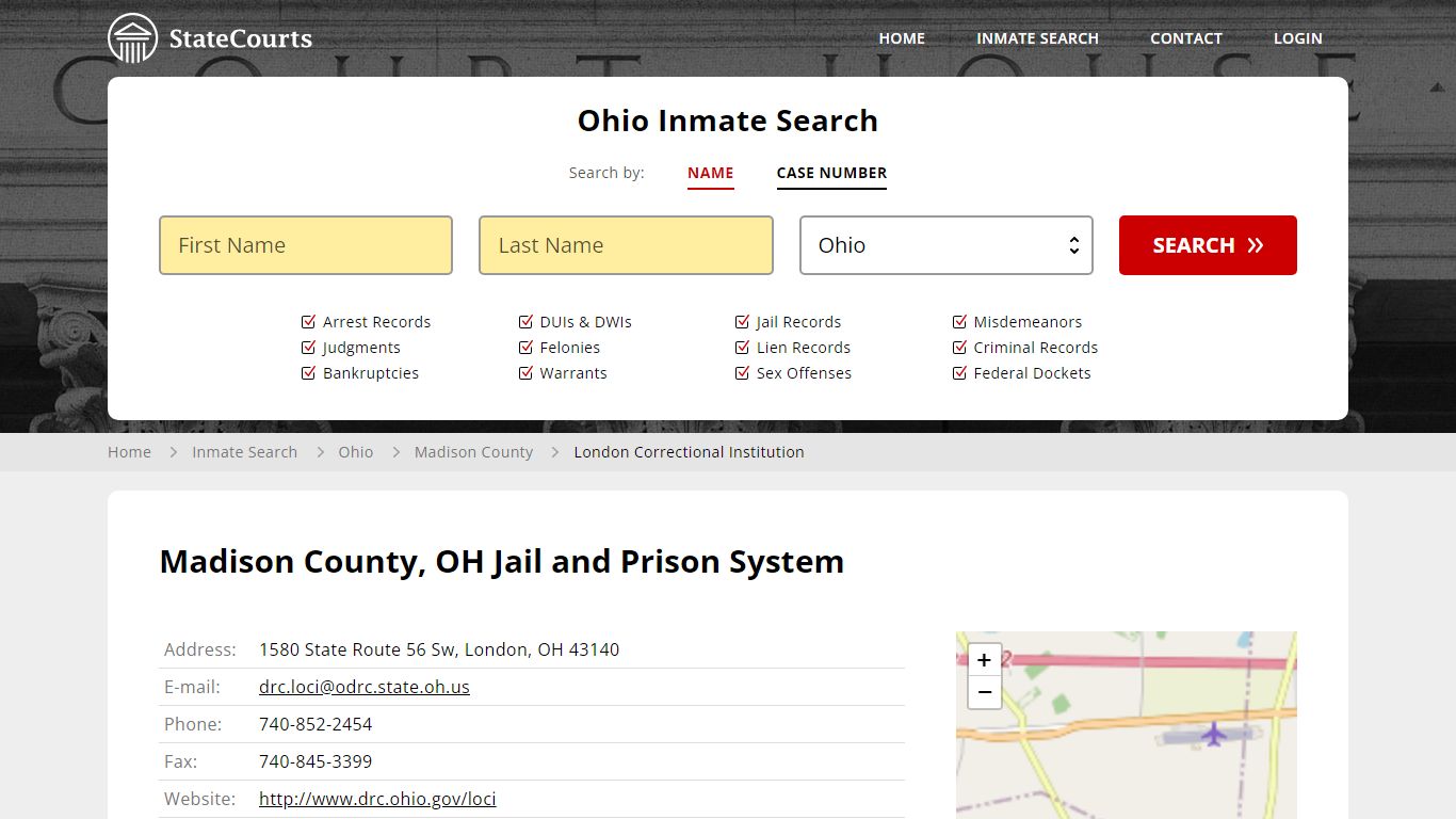 London Correctional Institution Inmate Records Search, Ohio - StateCourts