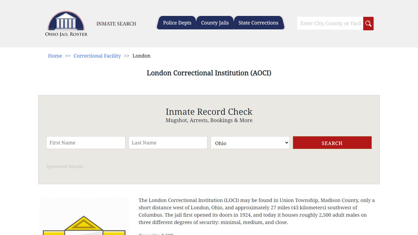 London Correctional Institution (AOCI) | Jail Roster Search